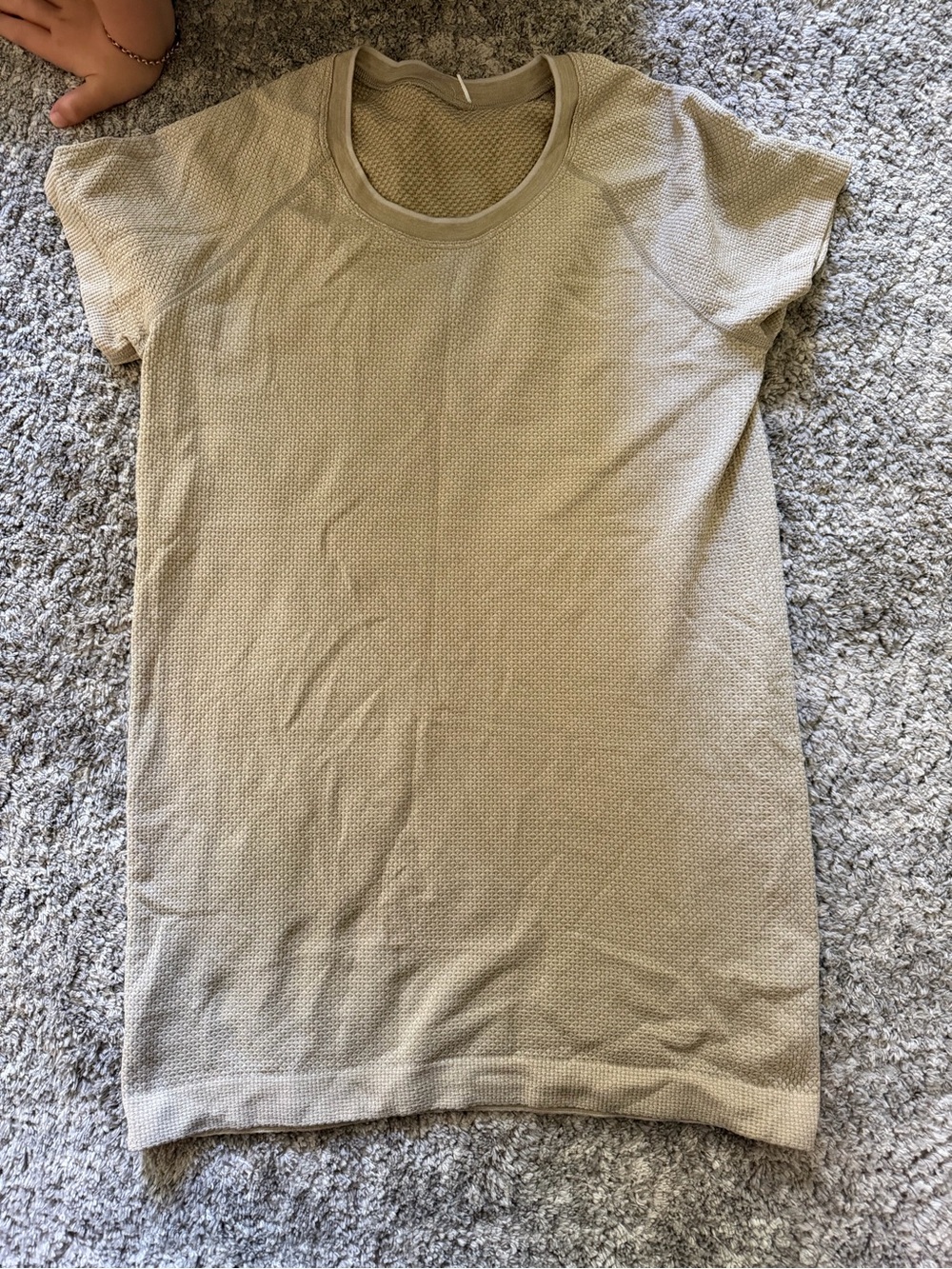 lululemon athletica Short-Sleeve Crewneck Tee in Tan